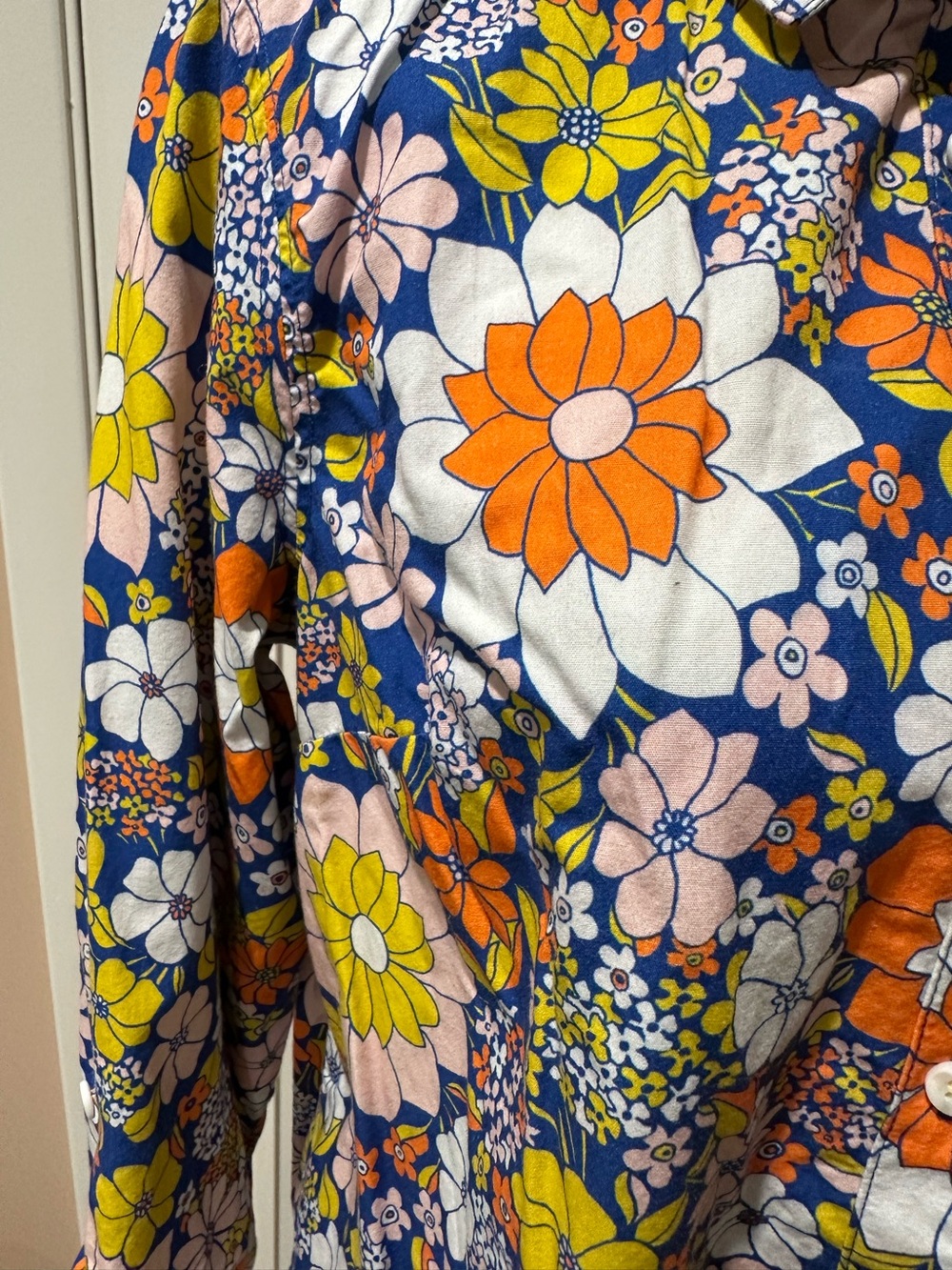 Maeve Anthropologie size S petite 100% cotton floral pattern button down - Picture 3 of 15